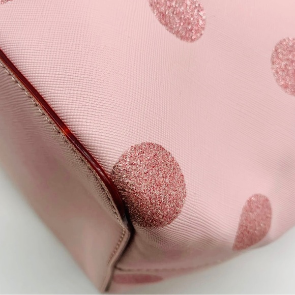 Kate Spade Pink Polka Dot Tote Pocketbook - Picture 3 of 13